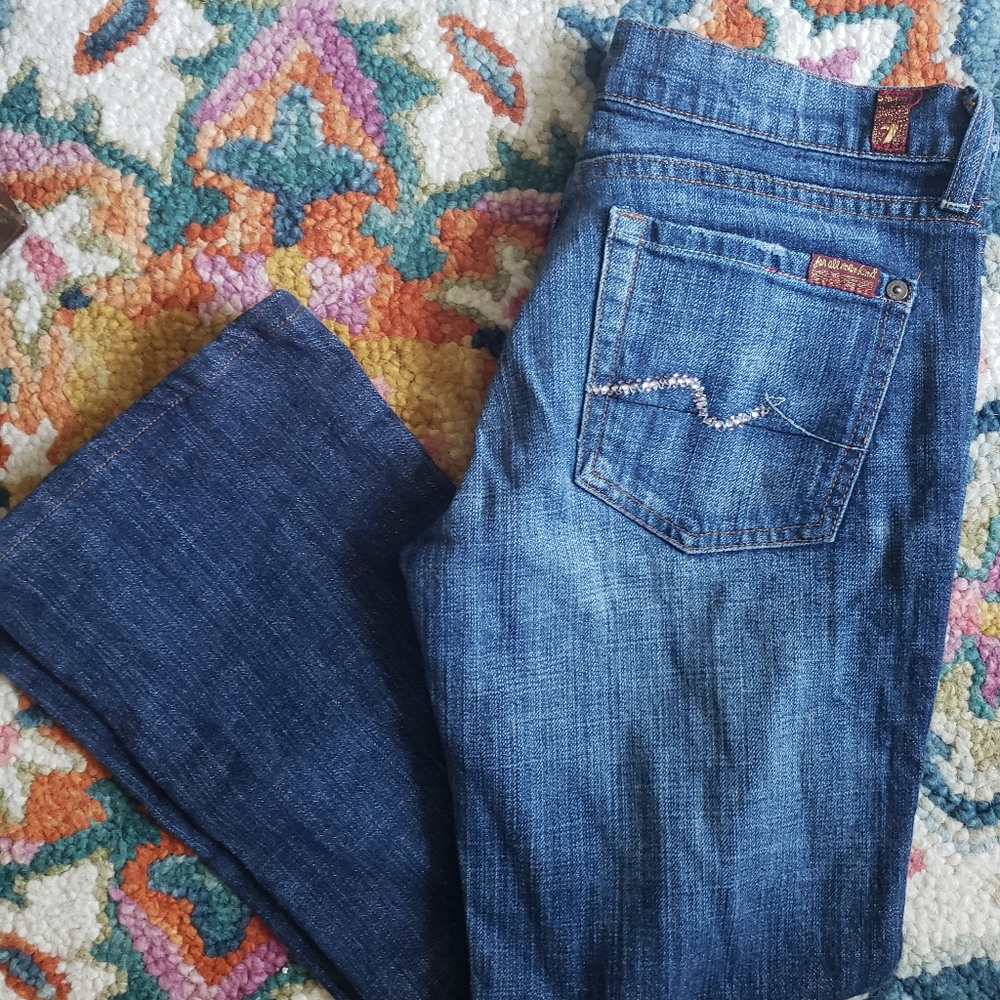 7 for all mankind bootcut jeans bling